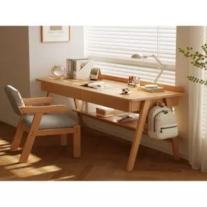 원목 미니 자취방 컴퓨터 노트북 화장대 책상 학생 공부 심플 블 작은 서재 소형