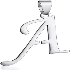 JDYDYJT 스테인리스 스틸 이니셜 레터 커넥터 보석 제작용 알파벳 펜던트 DIY 공예 매력 목걸이 팔찌