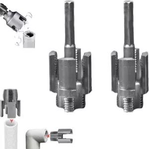 내부 및 외부 통합 파이프 나사산 도구 절단 이중 기능 1/2인치 3/4인치 다이 전기 드릴 호환 PVC 키트