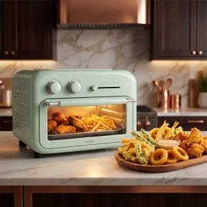 누비아 레트로 에어프라이어 오븐 12L 미니 전기 오븐 토스터기 가정용 홈베이킹 NAF-R12SB 민트