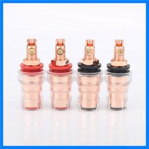 Audiocrast 99.9998 순도 구리 도금 바인딩 포스트 스피커 커넥터 바인딩 포스트 스피커 패널