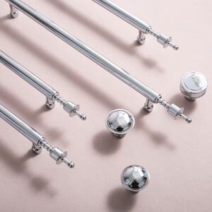 단단한 금관 악기 가구는 밝은 은색 금 부엌 찬장 기계 설비 가벼운 고급 옷장을 당긴다 문 둥근 손잡이