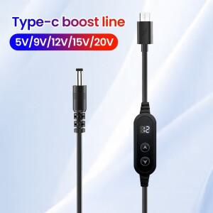 Olaf 유형 CDC 전원 부스트 케이블 5V/9V/12V/15V/20V 라인 Wifi 라우터 용 고속 충전 변환기