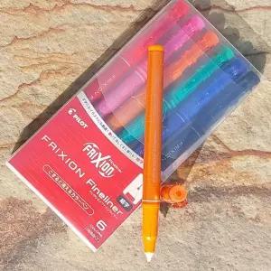 파이롯트 지워지는 컬러펜-프릭션 Fineliner 6색set/표/글/초/그리기/켈리/펜/라데/글씨체/연습
