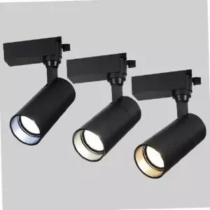 KS 레일조명 LED 일체형 등기구 10W 블랙 원통 핀조명