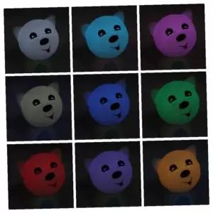 말랑 실리콘 강아지 LED 미니 무드등 조명 어린이 수면등 다양한 칼라 모드 LED무드등