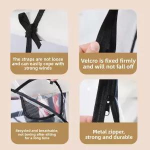 투명 유모차 비옷 방수 방풍 유모차 레인커버 여행용 막힘없는 시야 푸시체어 우비