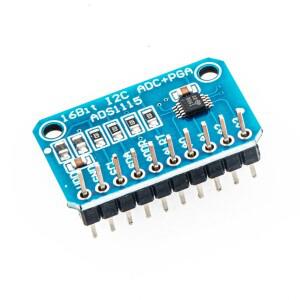 프로 게인 앰프 증폭기가 있는 I2C ADC 모듈 16 비트 ADS1115 측면블랙박스 4채널