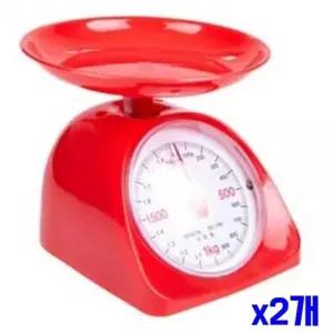 bns 아날로그 주방용 저울 2kg 레드 x2개 계량저울