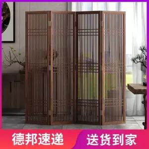 원목 접이식 파티션 중식 가벽 4단 거실용 격자