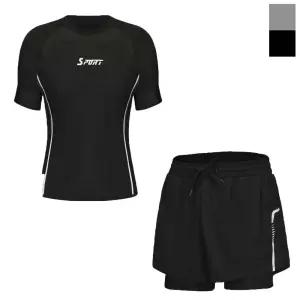 남자수영복 반팔 반바지 래쉬가드 상하세트 투피스 2 xVq8+3rPZ