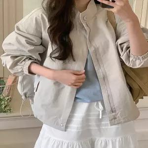 언틸 루즈핏 바스락 윈드 점퍼 86190 빅사이즈 여성의류