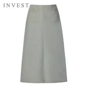 [인베스트] 투 포켓 H라인 밴딩 롱 스커트_IN6S1SK8111