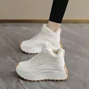 |CCS7DA7|여성용 데일리 따뜻한 털안감 키높이 하이탑 운동화