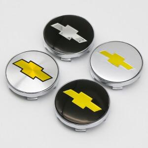 쉐보레호환  3D 자동차 엠블럼 휠 허브 센터 캡 배지 커버 스티커 데칼  악세사리 4개입 56mm 60mm