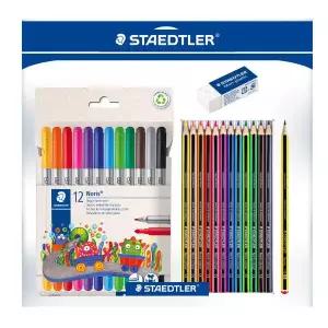 [아트박스]/스테들러 색연필 사인펜 컬러링 미술세트 KC인증