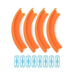 Atlas 90도 뱅크드 턴, 핫 휠과 호환 - 4팩, 내구성 있는 경마장 부품 - 큰 반경