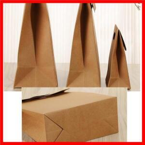 손잡이가있는 10pcs 크래프트 종이 선물 가방 솔리드 컬러 플랩 봉투 가방 사탕 쿠키 초콜릿을위한 파티 호