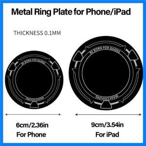 iPhone 용 6cm 시트 자기 흡입 충전기 및 쿨러 접착 흡착 용 iPad 태블릿 전화 용 Android 9cm 금속 패치