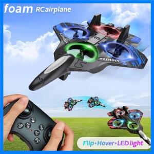 신형 L101 폼 RC 비행기 전투기 2.4G 원격 조종 스턴트 글라이더 360 °   LED 드론 장난감이 있는 롤링 플