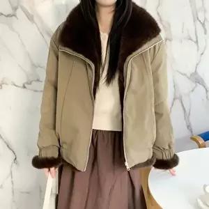 [신상오픈런]|CHJ6C7A|여성 리버시블 크롭 무스탕 에코퍼 하이넥