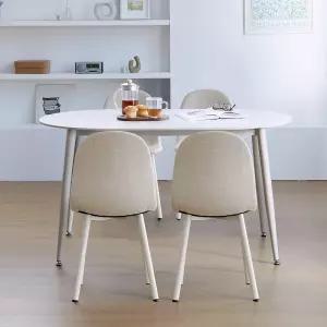 스칸디베이지 노블 1400 4인 세라믹 식탁세트(의자형)