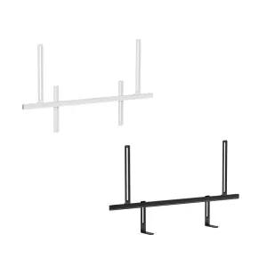 무타공 슬림형 티브이 사운드바 브라켓 거치대 삼성 엘지 LGTV용 벽걸이형 스탠드형 호환설치 화이트 블랙