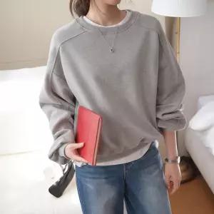 [데일리앤] 홀딩 라운드넥 나그랑 오버핏 무지 맨투맨 티셔츠