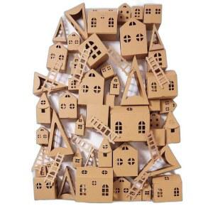 만들기 하우스 골판지 색칠가능 실내 종이 텐트 박스