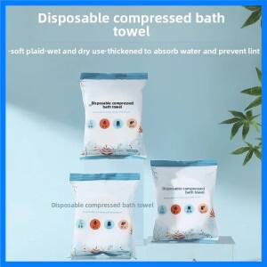 두꺼운 압축 타월 일회용 여행용 목욕 타월 털빠짐 없음 높은 흡수력 여행 및 관광용 중국 본토에서
