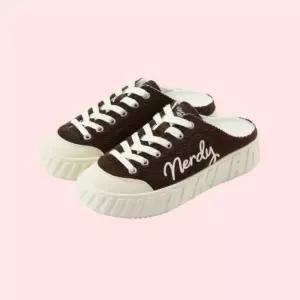 널디 여성 여자 우먼스 러블리 레터 코듀로이 뮬 슬리퍼 슬라이드 샌들 신발 운동화 스니커즈 PNEW24SH02 4