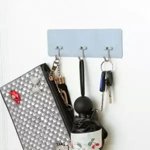 (색상 2흡착걸이3구-블루)카라반 모터홈 다용도 3구 흡착 걸이 후크 거치대 멀티 주방걸이 욕실 소품 마스