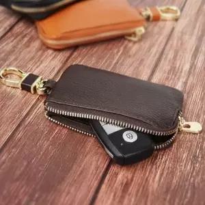 ( )가죽 스마트키 케이스 자동차 키홀더 -다크Brown