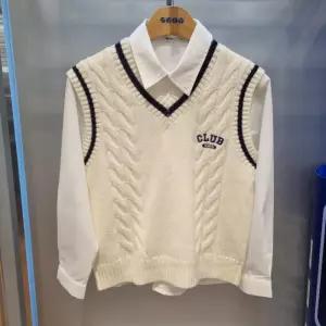 HC22 니트 조끼세트셔츠 니트 조끼세트셔츠 sja101fcsh07