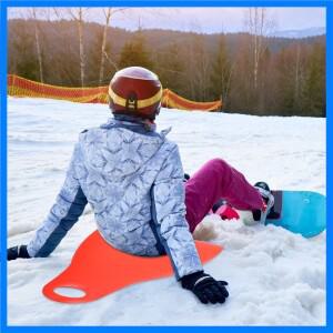 튼튼한 눈썰매 보드 내구성 있는 플라스틱 스키 보드 가족 놀이용 겨울 스노보드 야외 썰매 및 성인용