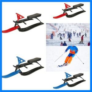 스티어링 휠과 브레이크가 있는 눈 썰매 겨울 장난감 야외 내리막 썰매 독특한 스키 썰매 소녀 성인용 스키
