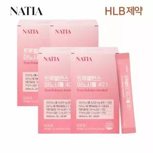 HLB제약 나티아 엽산 비타민 콜린 미오 나티아 트루밸런스 이노시톨 40:1 30포 x4박스(총 120포)