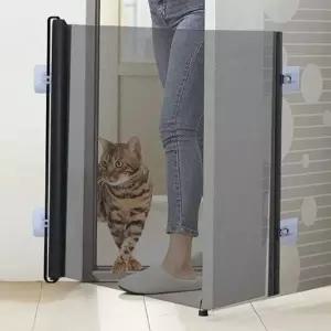 강아지 고양이 현관 안전문 펜스 슬라이드 울타리