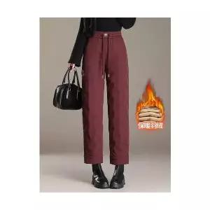 여자 바지 슬랙스 일자 패딩 바람막이 하이웨스트 겨울 도톰한 오리털 MACHI4