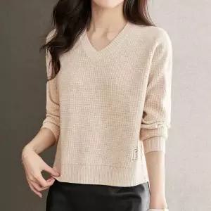 [블랙퀸][블랙퀸] 리오나 브이넥 기본 니트 blk004500