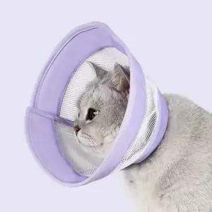 소프트 반려동물 넥 카라 메쉬 강아지 넥 카라 깔대기 보호대