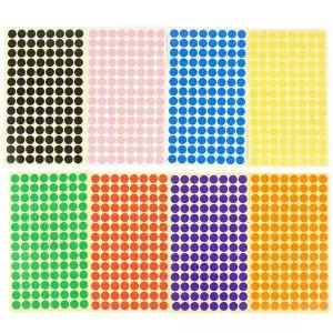 112P 다목적 원형 컬러 도트스티커