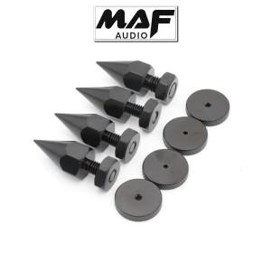 4세트 M6 M8 M10 스파이크 피트 콘 스탠드 베이스 스피커 호환 아이솔레이션 패드 매트 풋 플로어 PC TV 모