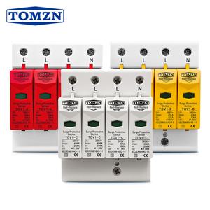 TOMZN AC SPD 4P 3PN 10-20KA 20-40KA 30-60KA 275V 385V 420V 주택 서지 보호기 저전압 피뢰기 OBO