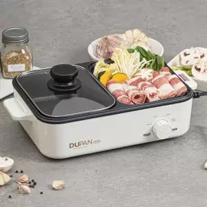 도무스1000 두판 미니 전기그릴 구이판 논스틱코팅 전골냄비 전기냄비