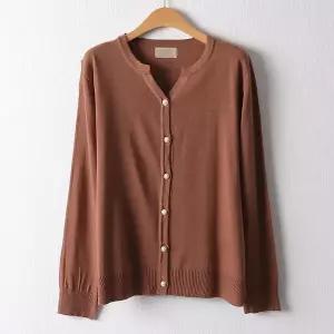 [강물처럼]아이우먼 펄버튼베이직가디건 RMF139M602 빅사이즈 (45787900)