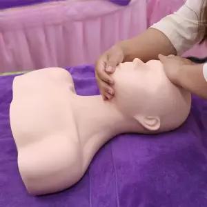 피부관리 실습 모형 마네킹 연습용 마사지 실리콘