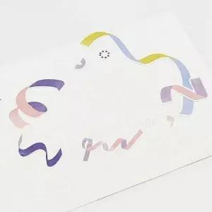 반짝이 스티커 축하리본