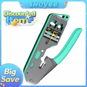 RJ45 크림프 툴 키트 Cat6 크림핑 툴 Cat5 Cat5e Cat6 8P8C 커넥터용 올인원 이더넷 크림퍼