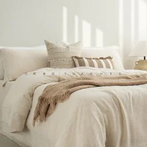 린넨 침구세트 면마 침실 이불커버 베개커버 베딩 고급 4종